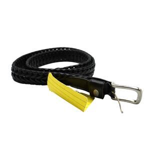 Nike Golf Women's Swoosh Oval Braided Belt Black Silver Buckle